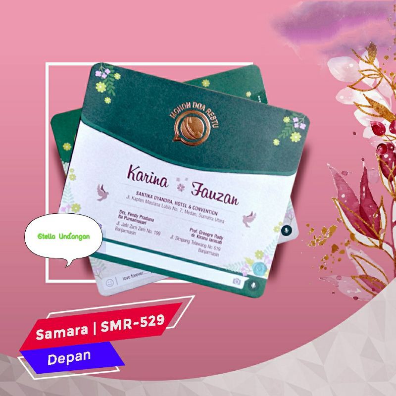 Blangko Undangan Samara 529 / Blangko Undangan Kosong/ Pernikahan/Khitanan
