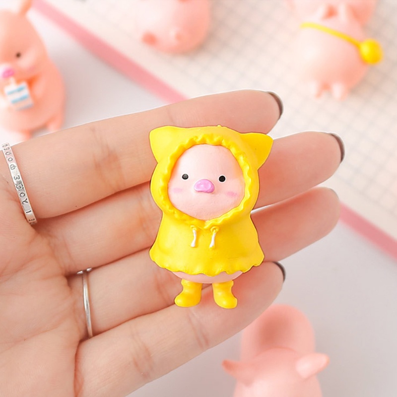 Mary Patung Patung Babi Lucu Patung Celengan Mini Topper Kue DIY Craft Piggy Toys