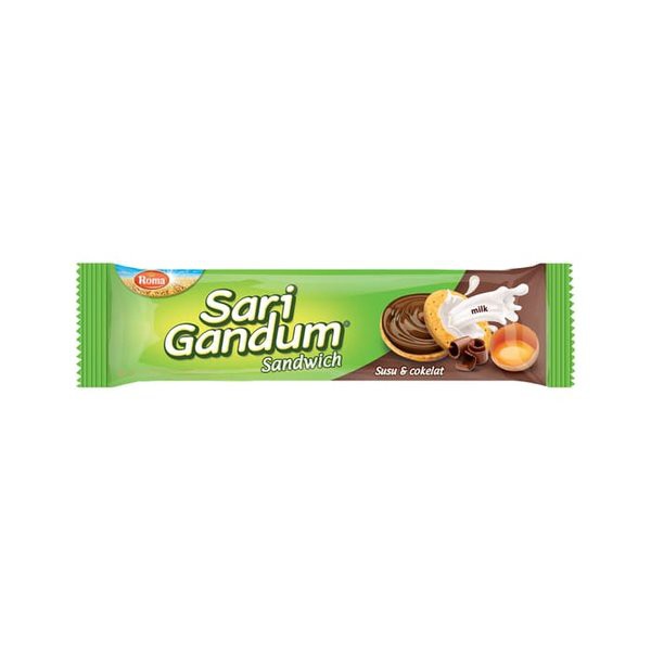 

Roma Sari Gandum Sandwich Coklat & Susu 38gr