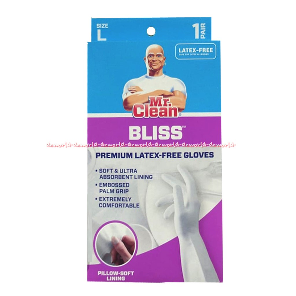 Mr Clean Bliss Sarung Tangan Latex Premium Cocok Untuk Melindungi Tangan Saat Bersih Bersih