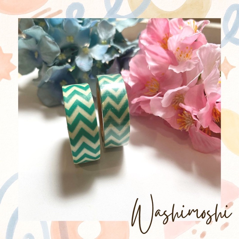 

Washimoshi Masking Washi Tape Tosca Chevron Design (10 meter)