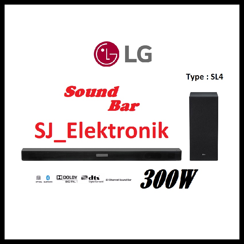 SoundBar LG SL4 2.1 Channel Bluetooth Optical 300watt