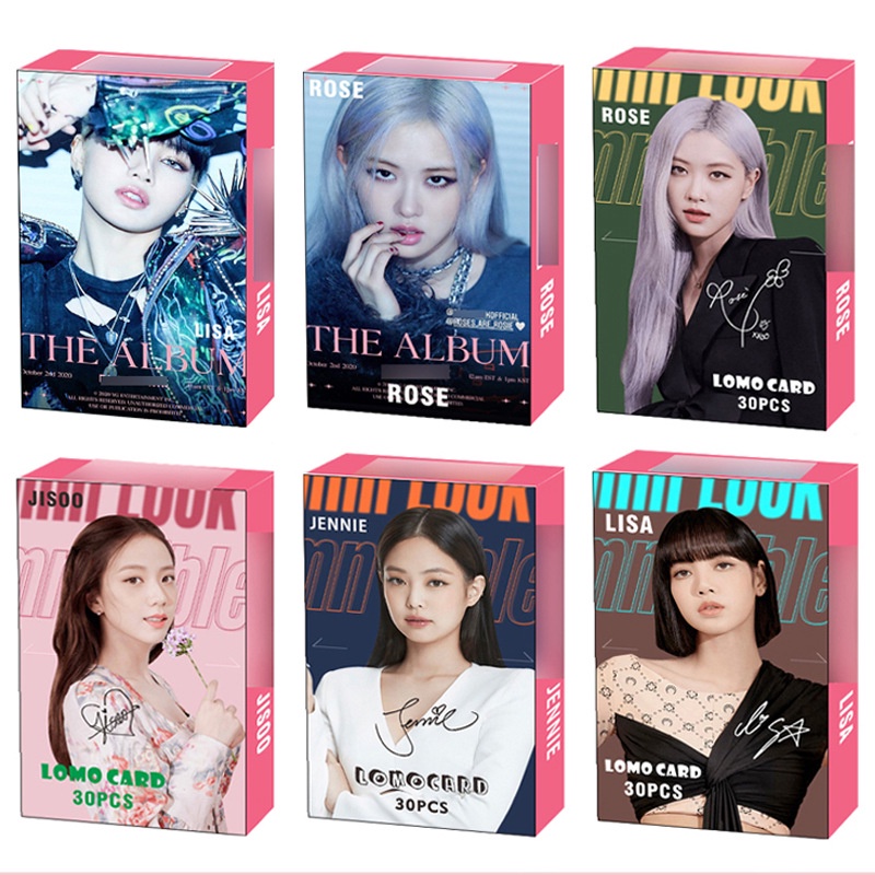 30pcs Kartu Foto LOMO BLACKPINK Album LISA ROSE JINNIE JISOO