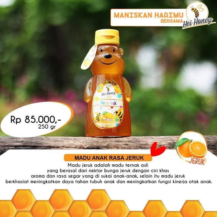 

Hei Honey - Madu Anak 250 gr Rasa Jeruk