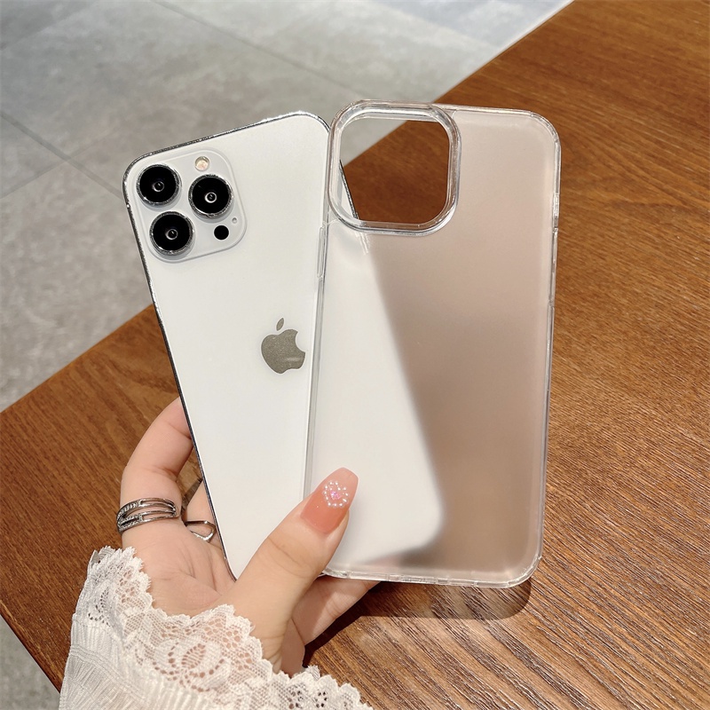 Case Bahan Akrilik tpu Transparan Anti Jatuh Tahan Banting Untuk Iphone 11 12 13pro Max X XS XR XSMAX 7 8 Plus