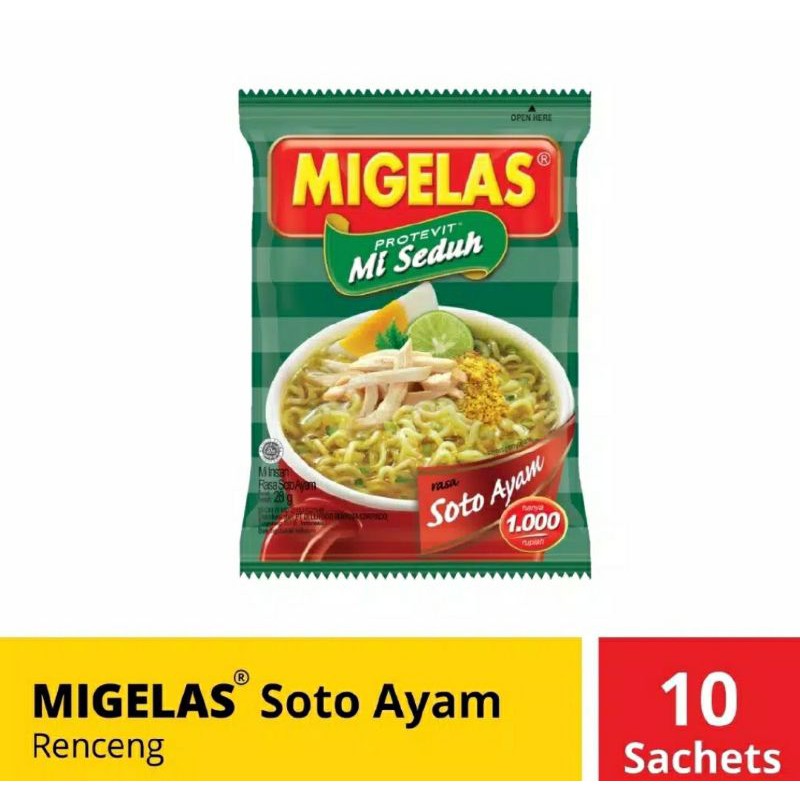 

Mie Gelas Migelas Soto Ayam Renceng 10 Sachet Pcs 10Pcs