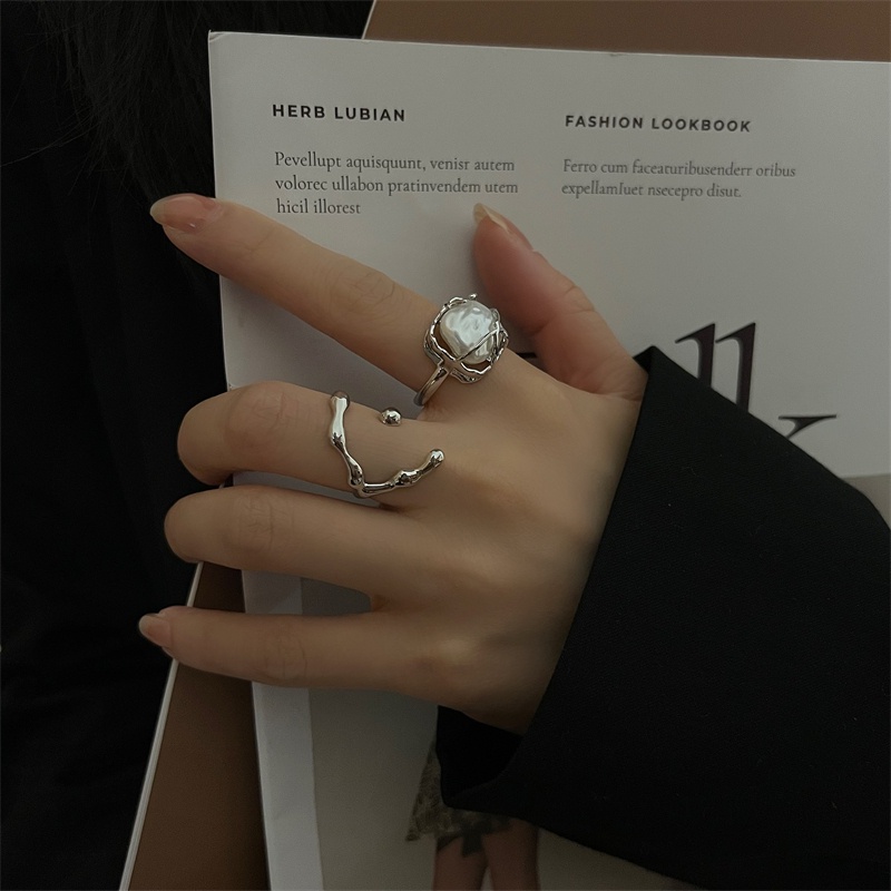 Cincin Bahan Metal Model Irregular Serbaguna Untuk Aksesoris