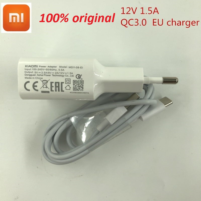 Charger XIAOMI Usb C / type C MDY-08-EI Fast Charging with USB Type-C Original 100%