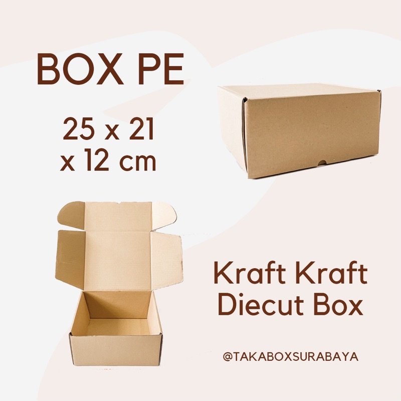

2 dan 5 pcs Box kardus packaging kemasan multifungsi serbaguna die cut (PE)
