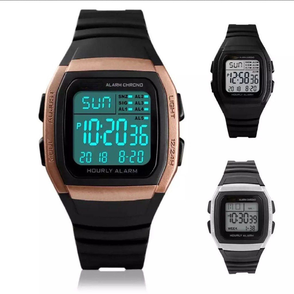 Jam Tangan Fashion Korea Trendy Sporty QQ145 Digital Square