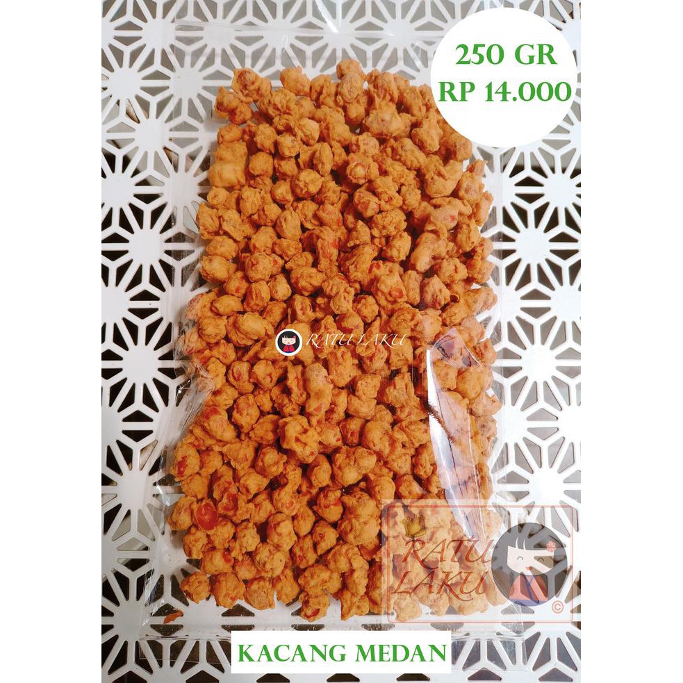 

Kacang Telur Keriting Medan 250 Gr (Snack Kiloan / Kacang Kribo) Asli!