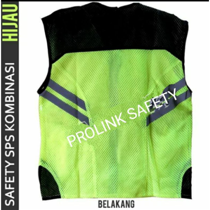 ROMPI SAFETY JALA DOBLE TEBAL FREE LOGO K3 ALLSIZE HIJAU HITAM