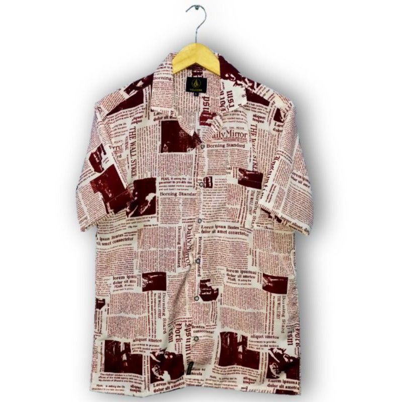 kemeja motif koran pria dan wanita