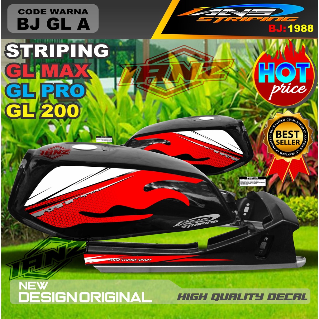 COSTUM STRIPING GL MAX / VARIASI STIKER GL PRO GL 100 / STIKER STRIPING MOTOR GL TERBARU / STIKER MOTOR