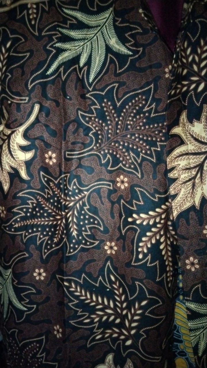 Termurah Batik Pria Asj Sa Hrb026 Kenongo Kemeja Tosca Pendek Pekalongan Padi M L Xl Sogan Tulis ::
