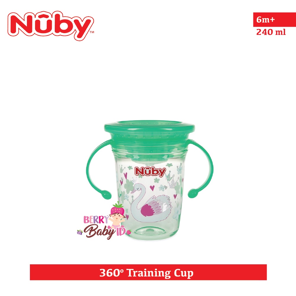 Nuby Tritan Wonder Cup With Handle Glitter Gelas Training Cup Bayi Berry Mart