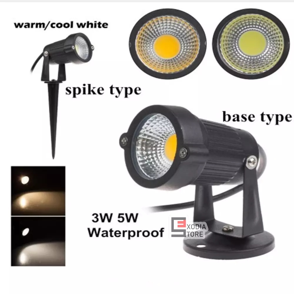 Lampu LED 5 Watt COB Tancap Taman Sorot Kuning Warm White 5W