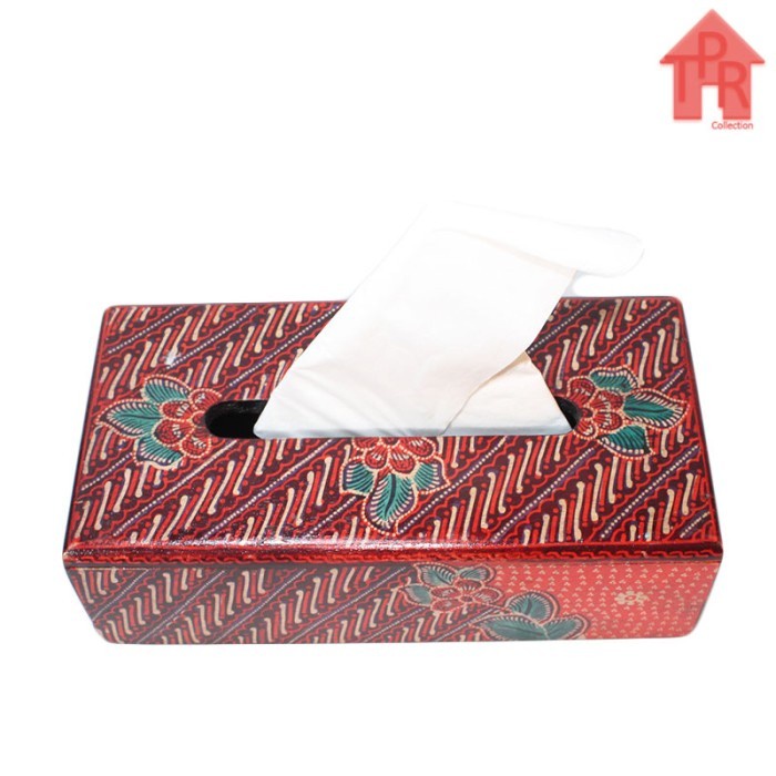 Tempat Tisu Kayu Batik / Box Tisu Tradisional Motif Batik / Tissue Box