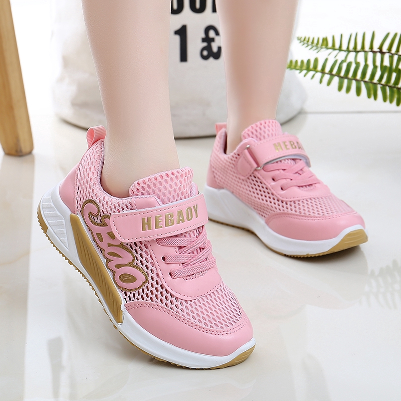 W6605 mesh sepatu anak sneakers perempuan lakilaki