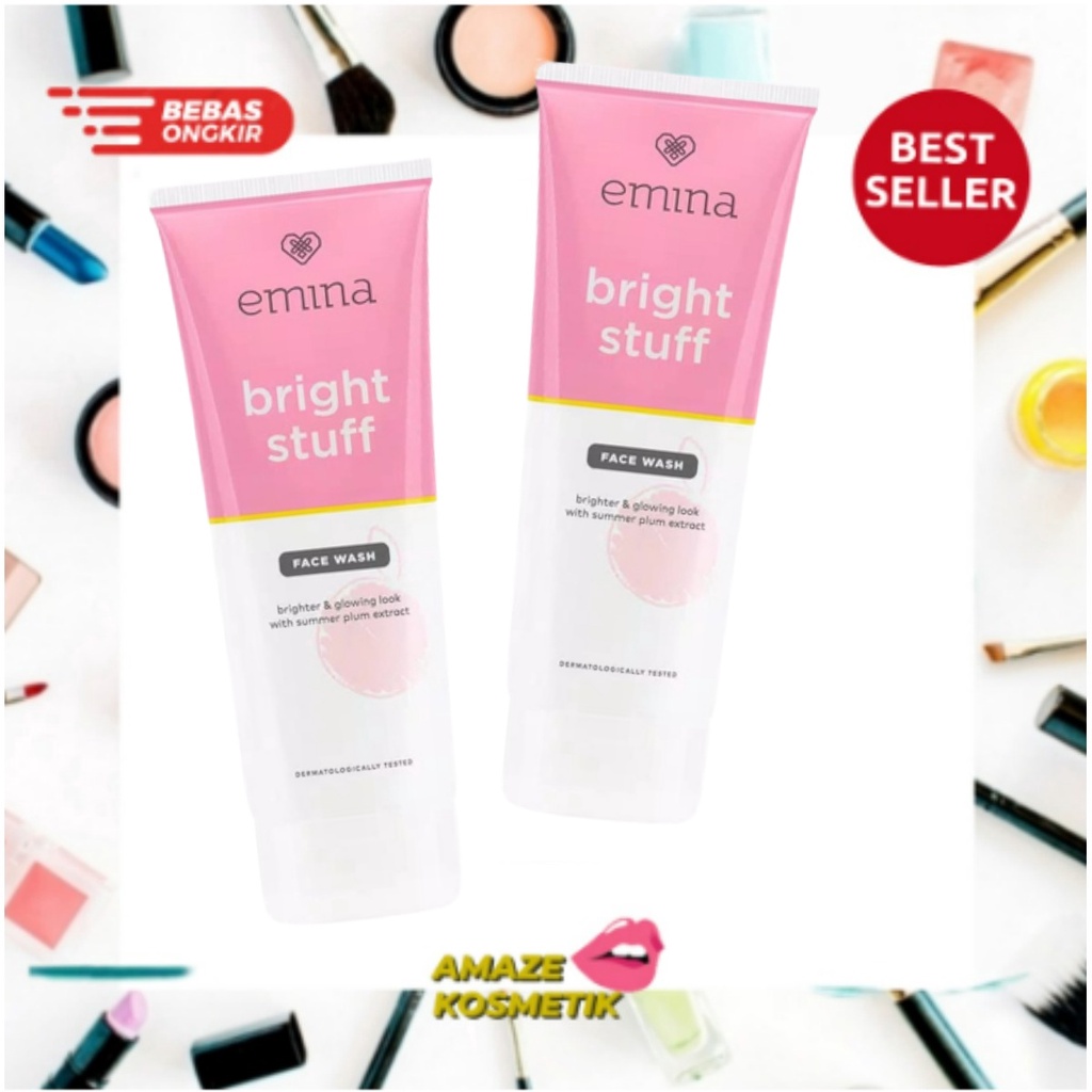 EMINA Bright Stuff Face Wash 100 ML , FACIAL WASH EMINA (BPOM)