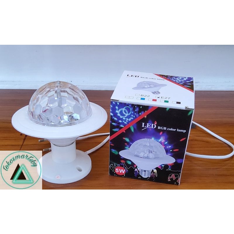 Lampu Disko RO-3 Rotating Full Colour Fitting E 27