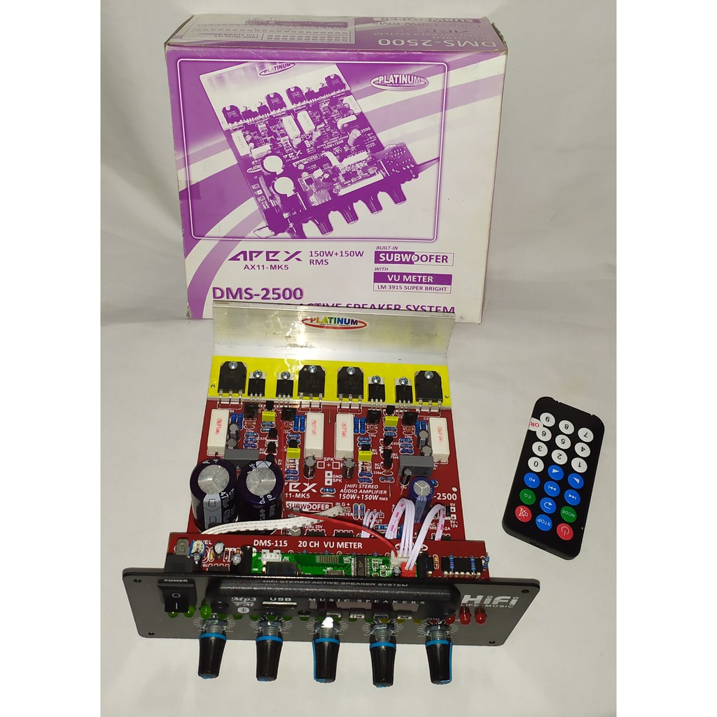 Kit Platinum Kit Power Active DMS-2500 HI-FI Stereo Plus Mp3 Player Bluetooth Output 150w Plus 150w