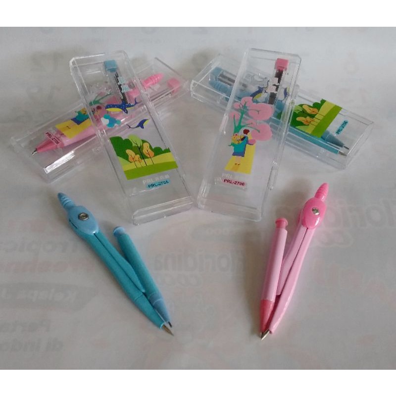

N_S_Y Compass atau jangka set alat tulis yang dapat di gunakan untuk mengukur ataupun menggambar dengan desain yang cantik yang di sukai anak ataupun remaja