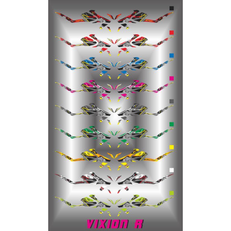 stiker striping variasi dan laminasi vixion R shark