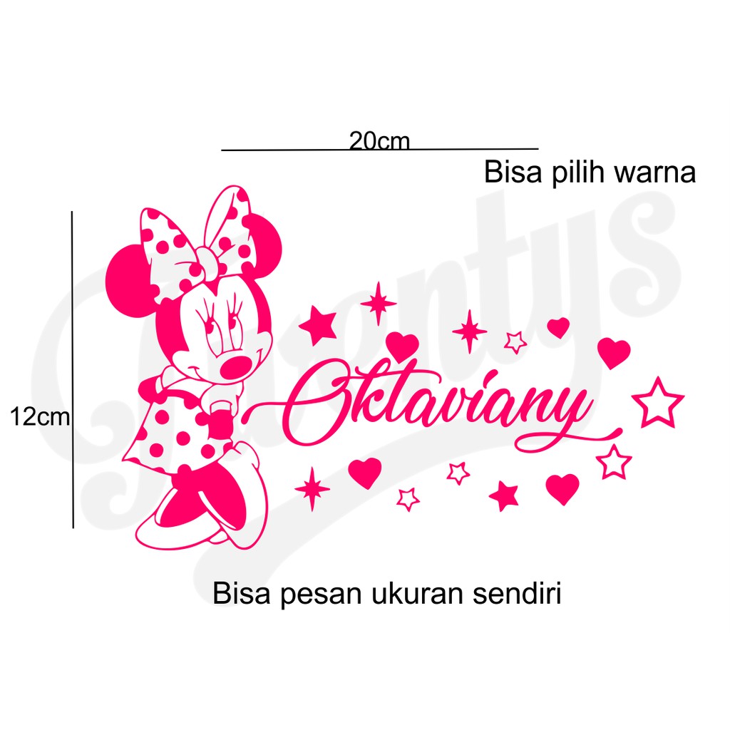 

STIKER MINNIE MOUSE STICKER BISA DITEMPEL DIMANA SAJA