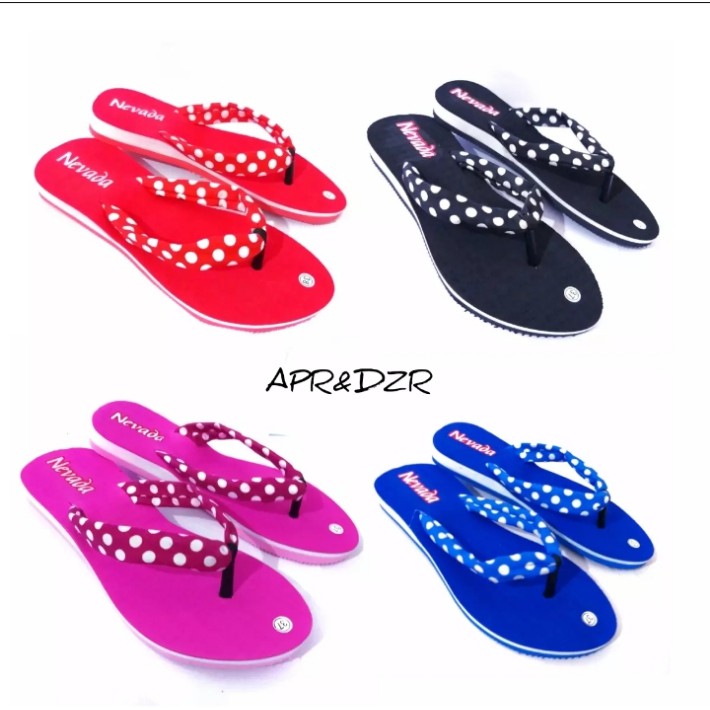 Sandal japit wanita nevada tali polkadot