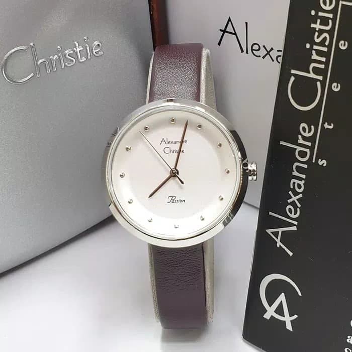 JAM TANGAN WANITA ALEXANDRE CHRISTIE AC 2745 LEATHER ORIGINAL GARANSI RESMI 1 TAHUN