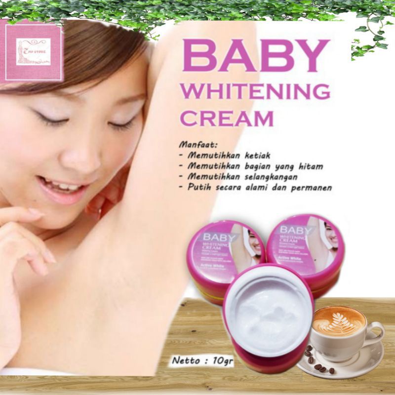 COD BABY WHITENING CREAM PEMUTIH KETIAK, BADAN &amp; LEHER MEMUTIHKAN LIPATAN LIPATAN HITAM PADA TUBUH