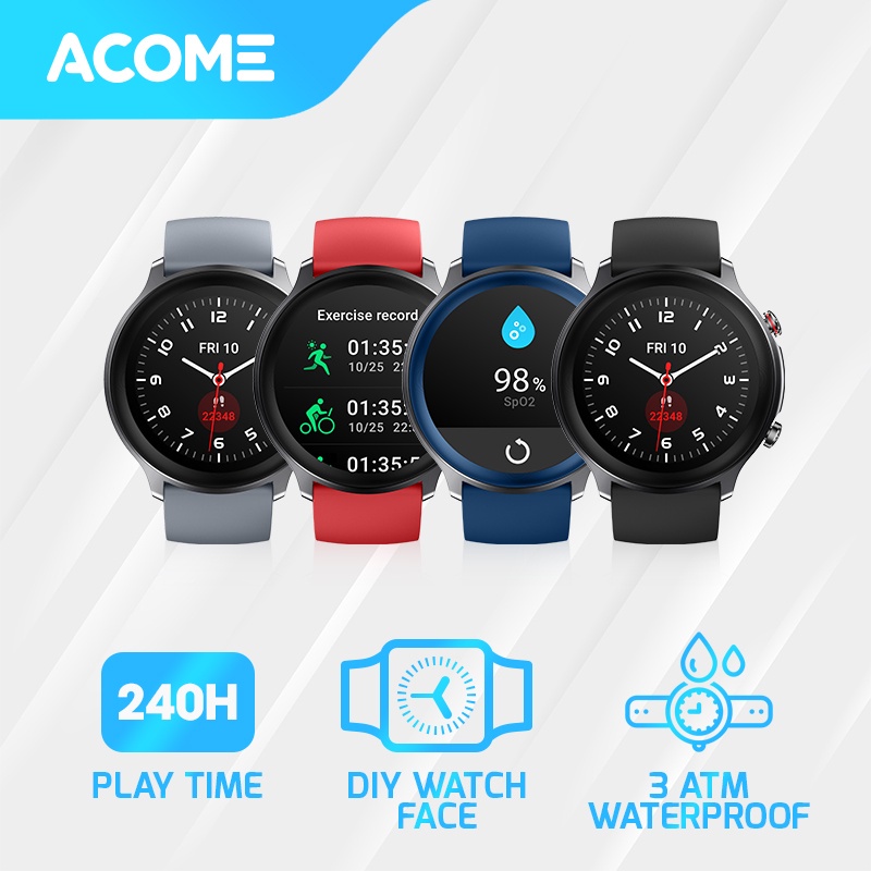 ACOME Sport Smart Watch Tahan Air Bluetooth Blood Oxygen Monitoring Watch C1