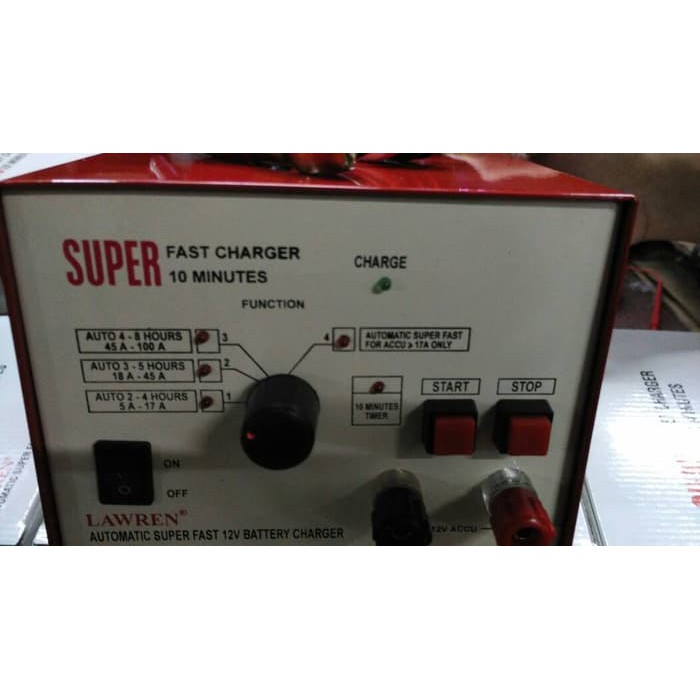 Terbaru Super Fast Charger 10 menit untuk accu aki 12v