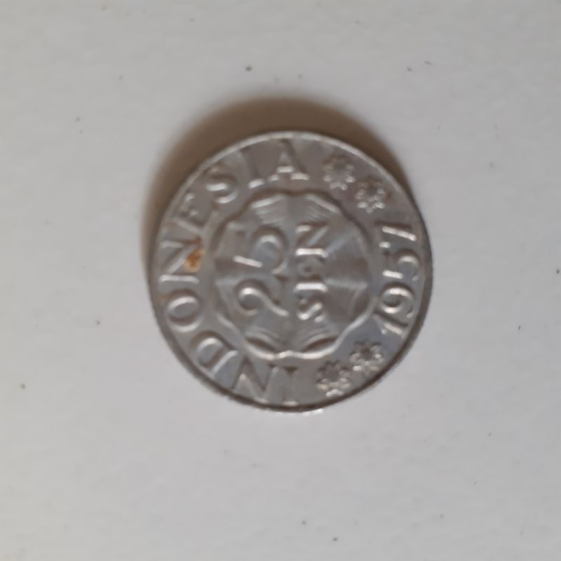 uang koin kuno 25 sen tahun 1957