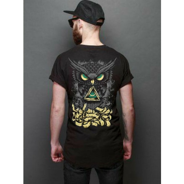 Kaos pria distro kaos gambar burung hantu original kaos pria baju pria