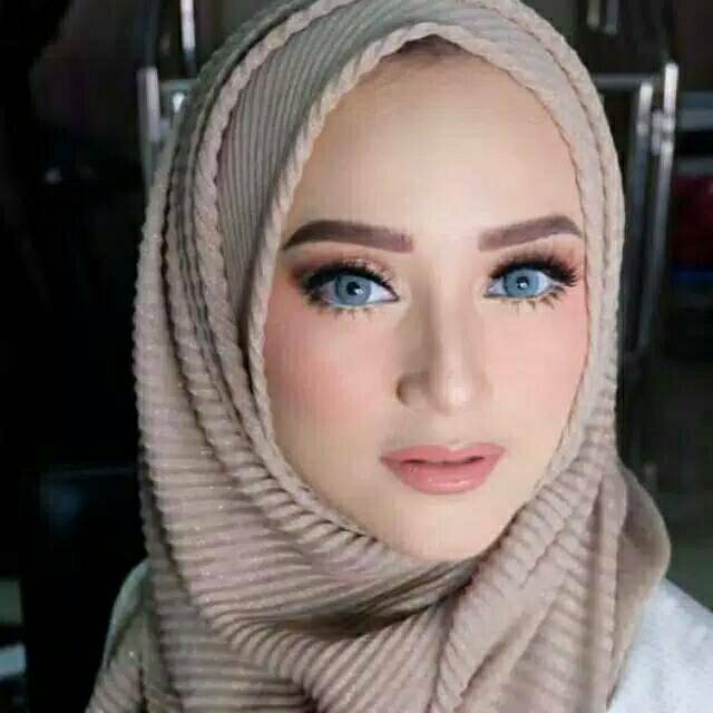 Square Plisket  Hijab Segiempat Plisket  Kerudung Segiempat 