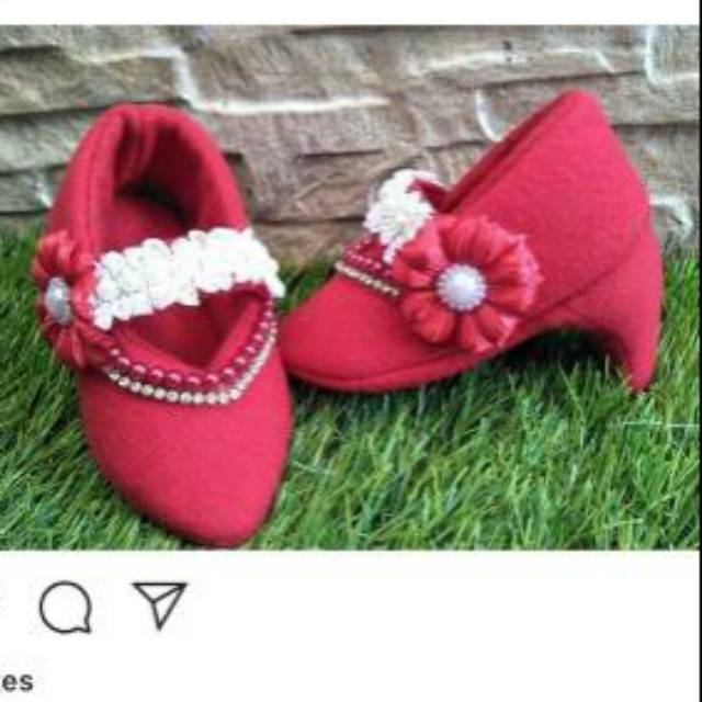 Sepatu heels bayi (sakura pearl)