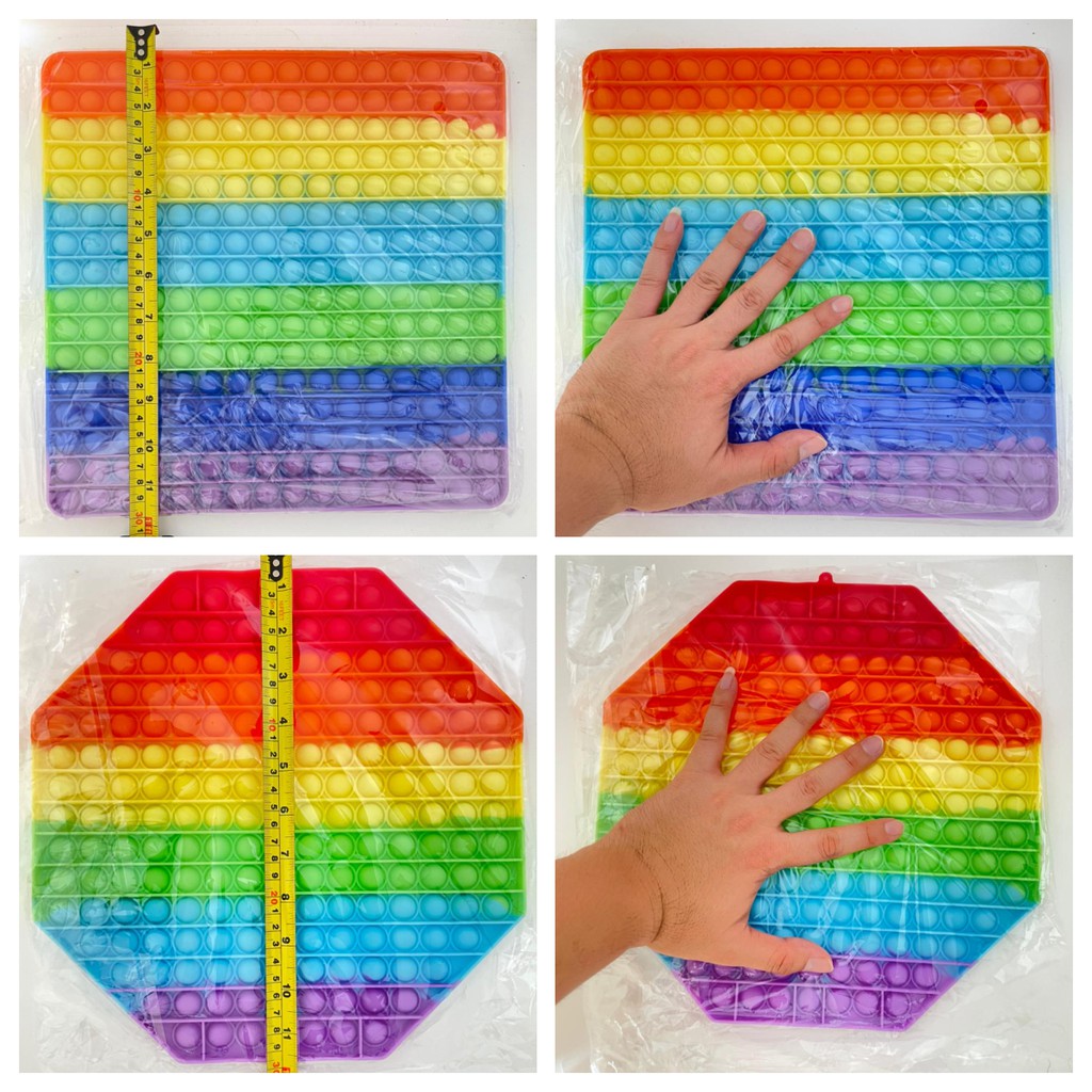 Fidget Toys Push POP IT / POPIT Mainan Anak Penghilang Stress Relieve Pop it Rainbow-7