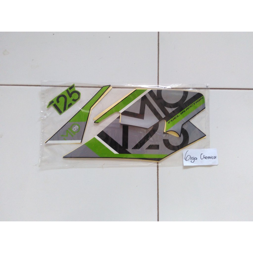 striping sticker mio m3 aks 2017 2018 hitam lis hijau original