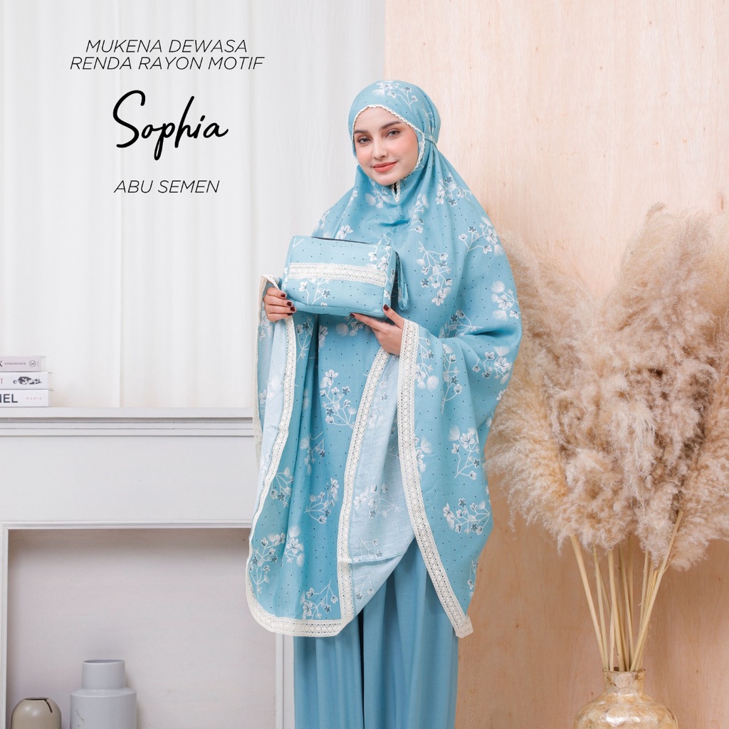 MUKENA BALI TASIK - MUKENA RENDA DEWASA RAYON MOTIF SOPHIA