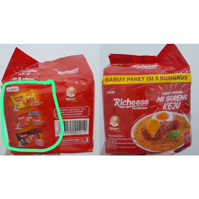 

Richeese Mie instan kemasan baru