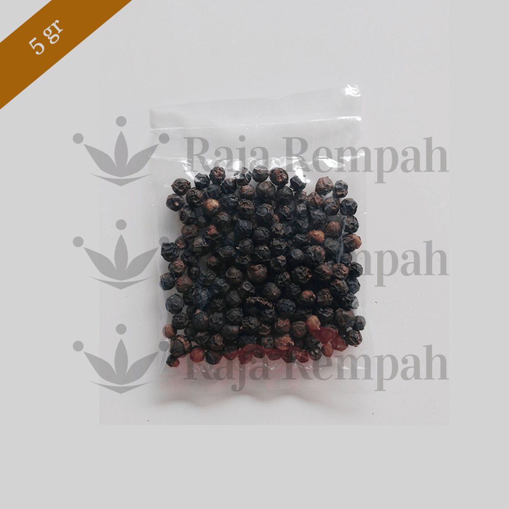 

Lada Hitam Butir 5 Gr Asli Lampung Pedas