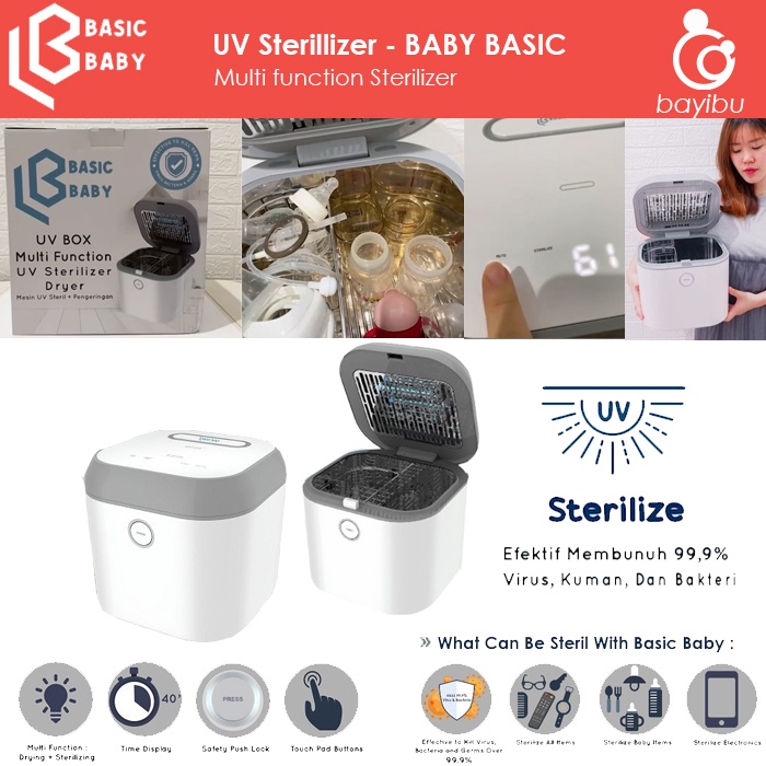 Basic Baby UV Sterilizer Box (Steril Botol, Alat Makan, Mainan Bayi, dll.)