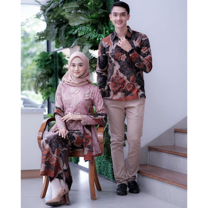 Couple Kebaya Modern Baju Wisuda Tunangan Lamaran Terbaru Baju Batik Brokat Couple