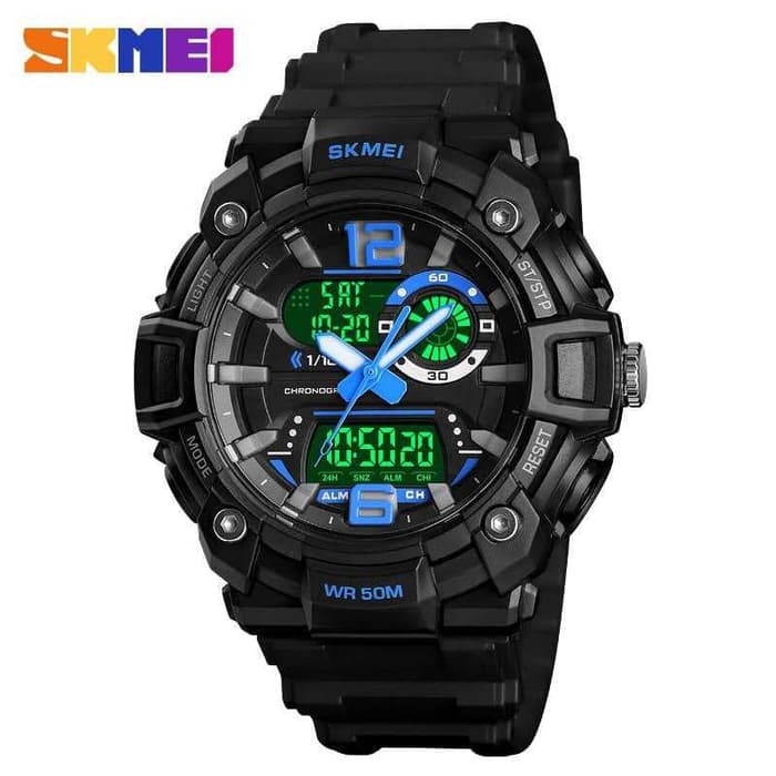 SKMEI Jam Tangan Analog Digital Pria 1529 Biru