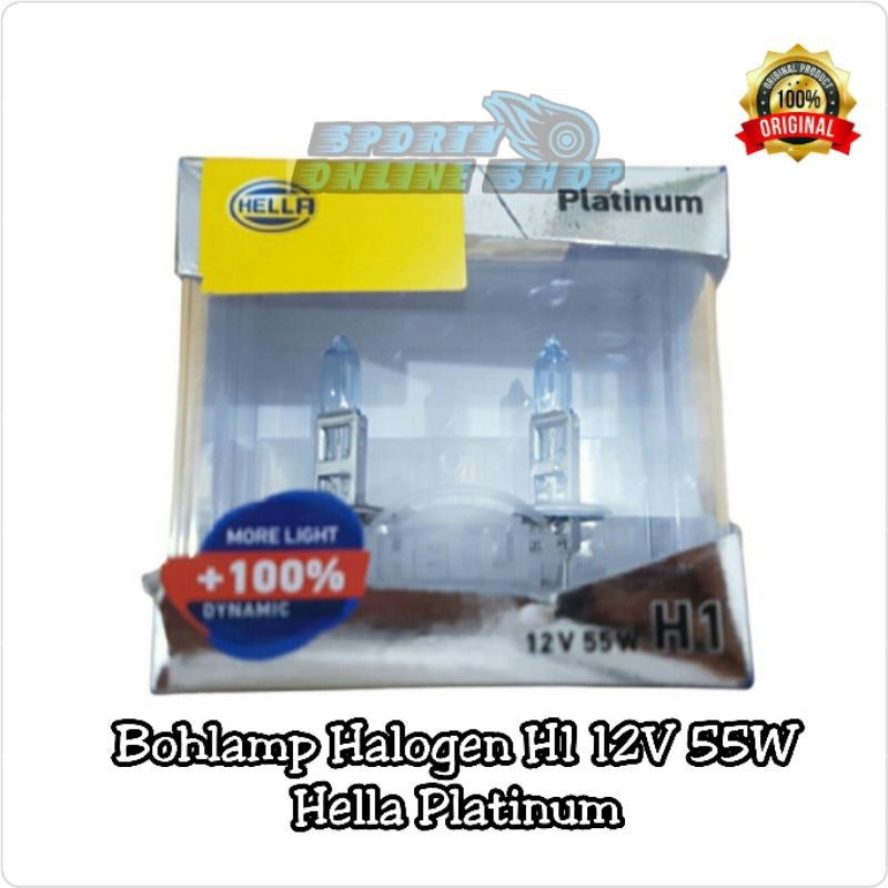 Bohlamp Halogen H1 12V 55W Hella Platinum Original