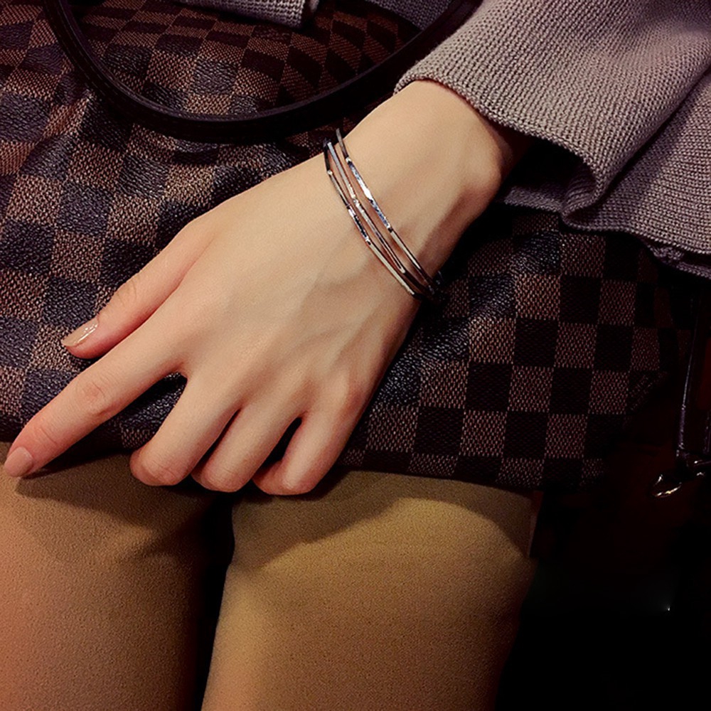 【COD Tangding】3 Lines Irregular Simple Bracelet  Good Friends Couple Fashion Accessory