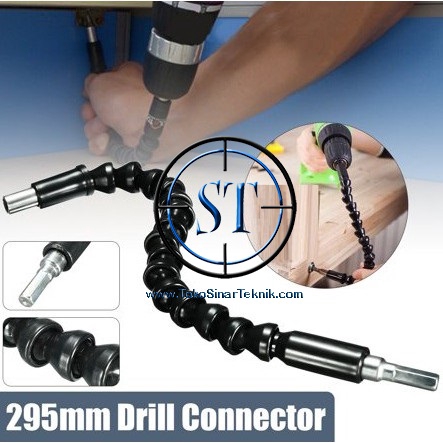 Tangkai Mata Bor Fleksibel Extension Screwdriver 295mm Elastis Tools Sudut Sempit Obeng Flexible Shaft Connector Mesin Bor Gerinda