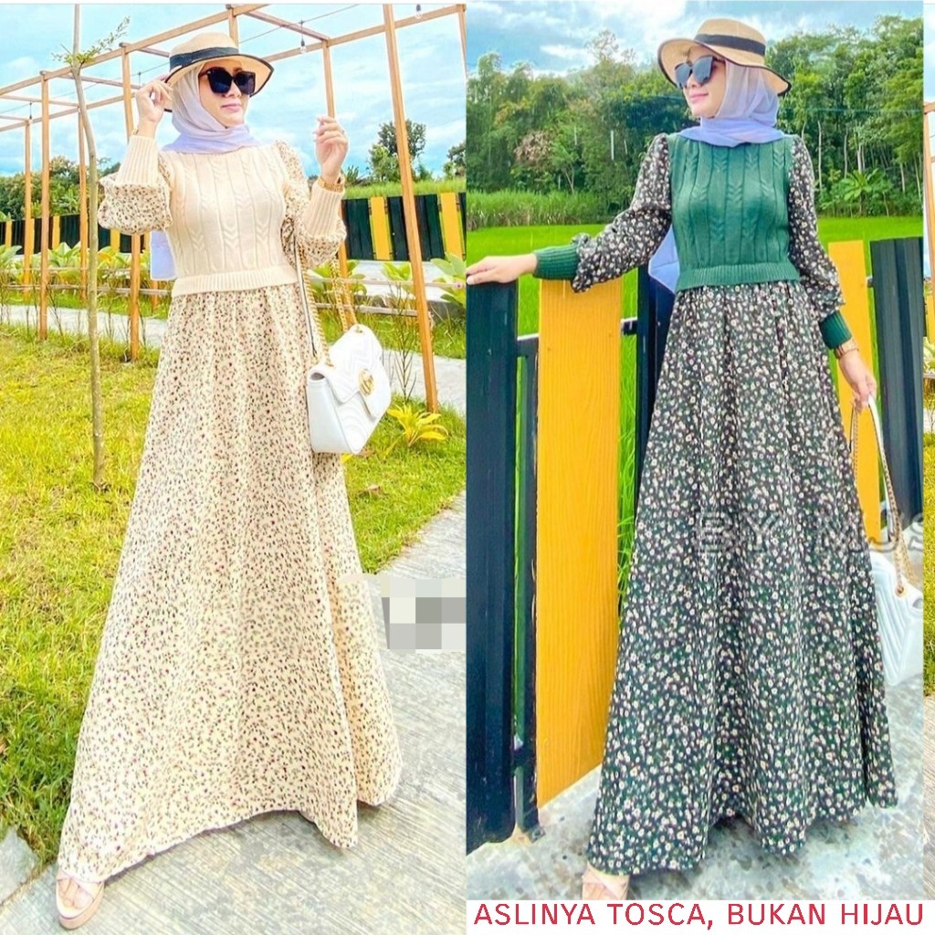 JXPLORE  DRESS BLOUSE IMPORT KOREA Maxi Phylicia Gamis Import 75000 3M